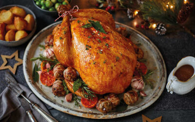 Pavo relleno al horno de Navidad